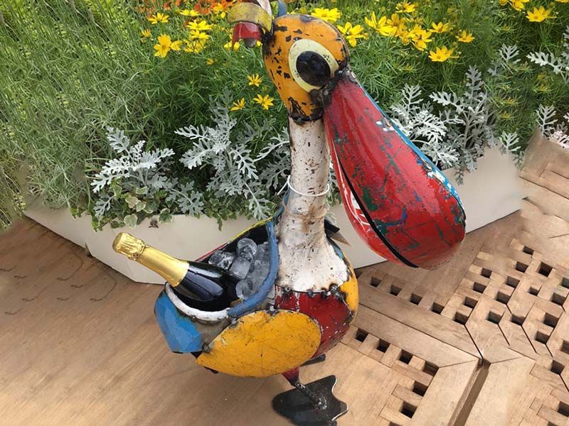 Pete The Pelican Drinks Tub -Garden Furniture Centre-48Hour Dispatch,LowRange,Ornaments Accessories,Ornaments,Accessories,Ranges,Animal Garden Ornaments,Think Outside Range,Metal Garden Ornaments,Novelty Drinks Coolers,Think Outside Range Ranges-{collection_title}