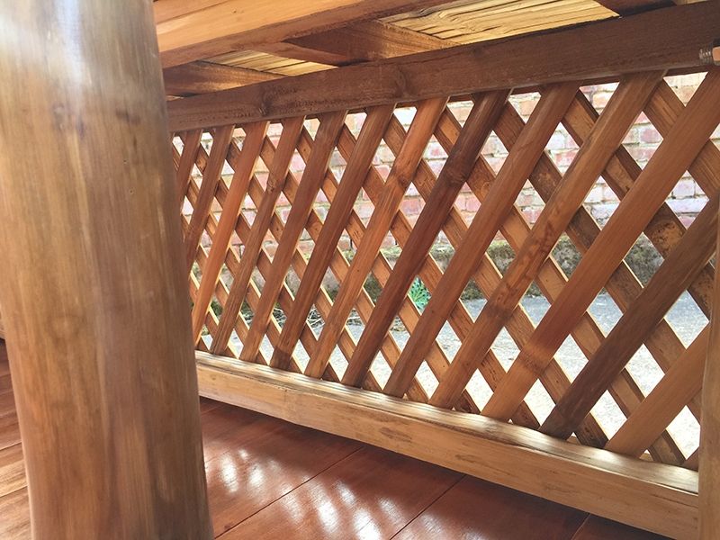Bamboo Gazebo Square 10ft X 11.6ft