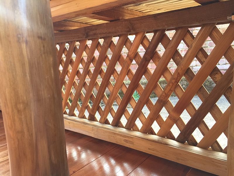 Bamboo Gazebo Square 10ft X 11.6ft-Garden Furniture Centre-HighRange,Gazebos,Wooden Gazebos Gazebos,Wooden Gazebos-{collection_title}