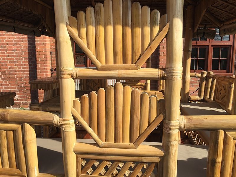 Bamboo Gazebo Square 10ft X 11.6ft-Garden Furniture Centre-HighRange,Gazebos,Wooden Gazebos Gazebos,Wooden Gazebos-{collection_title}