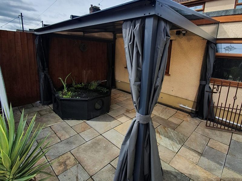 Four Seasons Wall Mounted Gazebo 3m x 3.65m-Garden Furniture Centre-HighRange,Wall Mounted,Gazebos,Metal Gazebos,All Seasons Gazebos,All Seasons Gazebo Range,Wall Mounted Gazebos,Spring & Summer Sale,Autumn & Winter Sale,All Seasons Range-{collection_title}