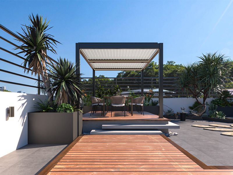 Eclipse 6 X 3m LED Motorised Pergola | Free Standing