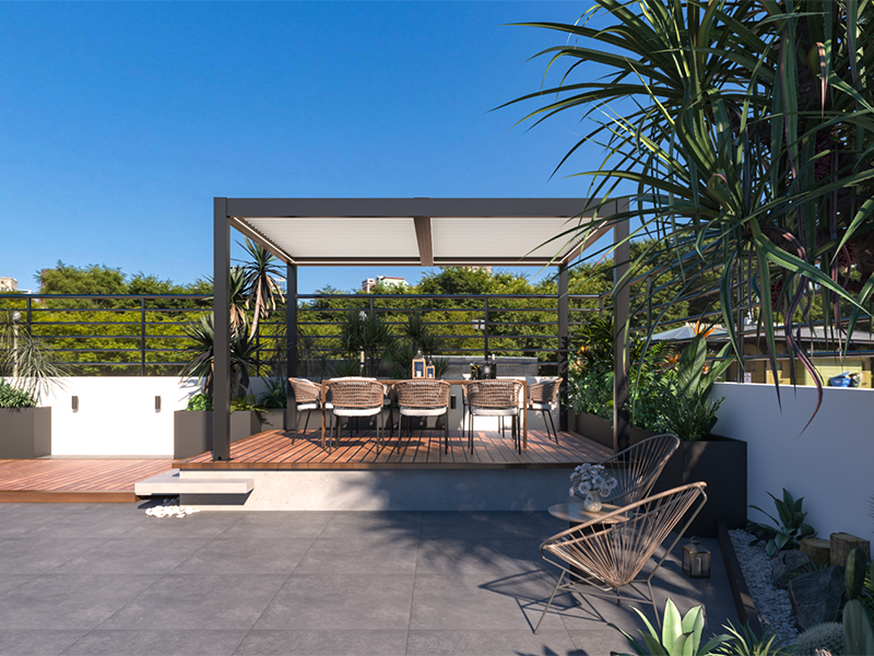 Eclipse 6 X 3m LED Motorised Pergola | Free Standing