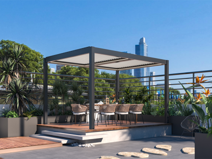 Eclipse 6 X 3m LED Motorised Pergola | Free Standing