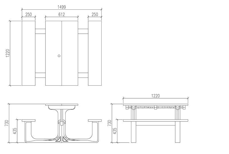 Eco Picnic Table 1.2m-Garden Furniture Centre-MidInstock,instock,MidRange,Benches,Outdoor Furniture,Picnic Tables,Eco Bench Range,Recycled Eco-Benches-{collection_title}