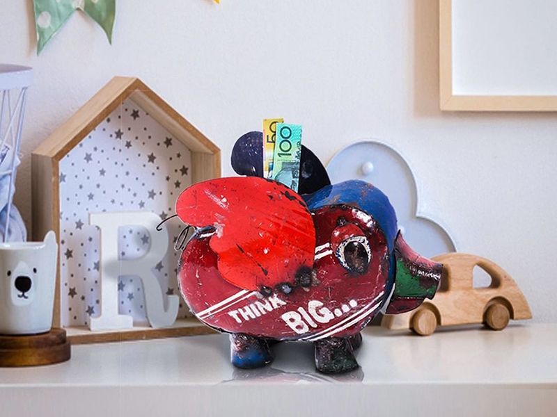 Piggy Money Bank -Garden Furniture Centre-48Hour Dispatch,LowRange,Under 100,Ornaments,Ranges,Animal Garden Ornaments,Think Outside Range,Metal Garden Ornaments,Think Outside Range Ranges,Gifts,Ornaments Accessories,Accessories-{collection_title}