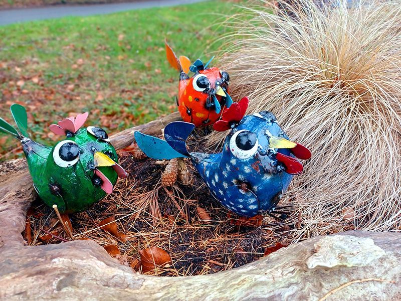 The Pixie Chicks (Set of Three)-Garden Furniture Centre-48Hour Dispatch,LowRange,Under 100,Ornaments,Ranges,Animal Garden Ornaments,Think Outside Range,Metal Garden Ornaments,Think Outside Range Ranges,Ornaments Accessories,Accessories-{collection_title}