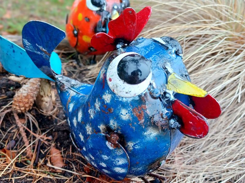 The Pixie Chicks (Set of Three)-Garden Furniture Centre-48Hour Dispatch,LowRange,Under 100,Ornaments,Ranges,Animal Garden Ornaments,Think Outside Range,Metal Garden Ornaments,Think Outside Range Ranges,Ornaments Accessories,Accessories-{collection_title}