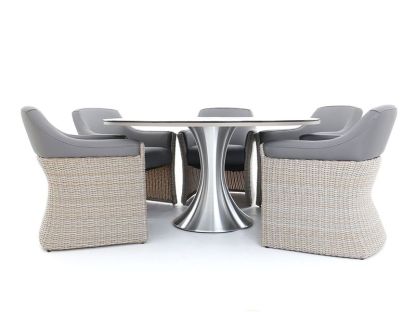 London 6 Chair Round Dining Set