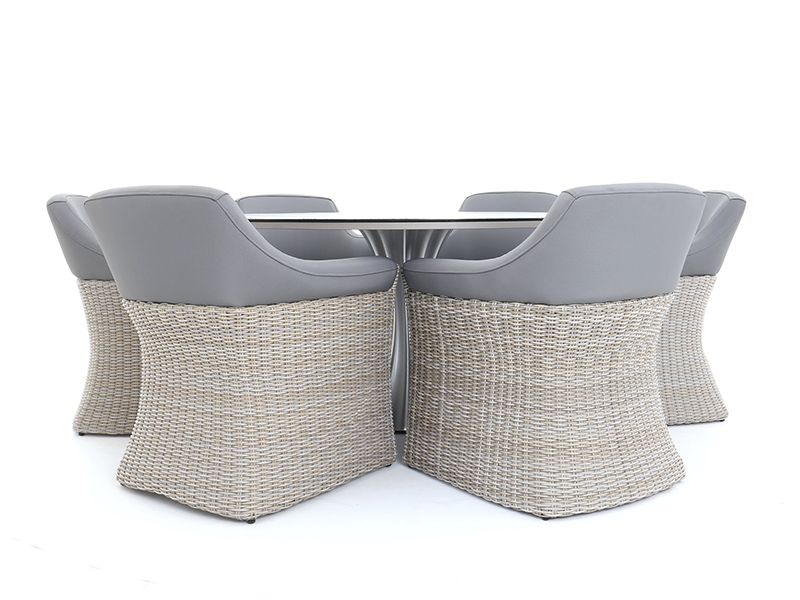 London 6 Chair Round Dining Set