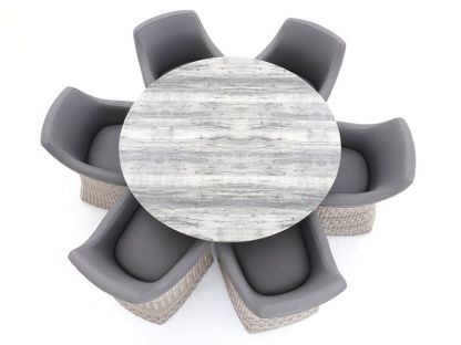 London 6 Chair Round Dining Set