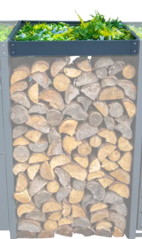 Single Anthracite Wheelie Bin Covers | Planter Log Store Connector-Garden Furniture Centre-Anthracite,Log Racks & Stores,Planter,Wheelie Bin Storage,48Hour Dispatch-{collection_title}