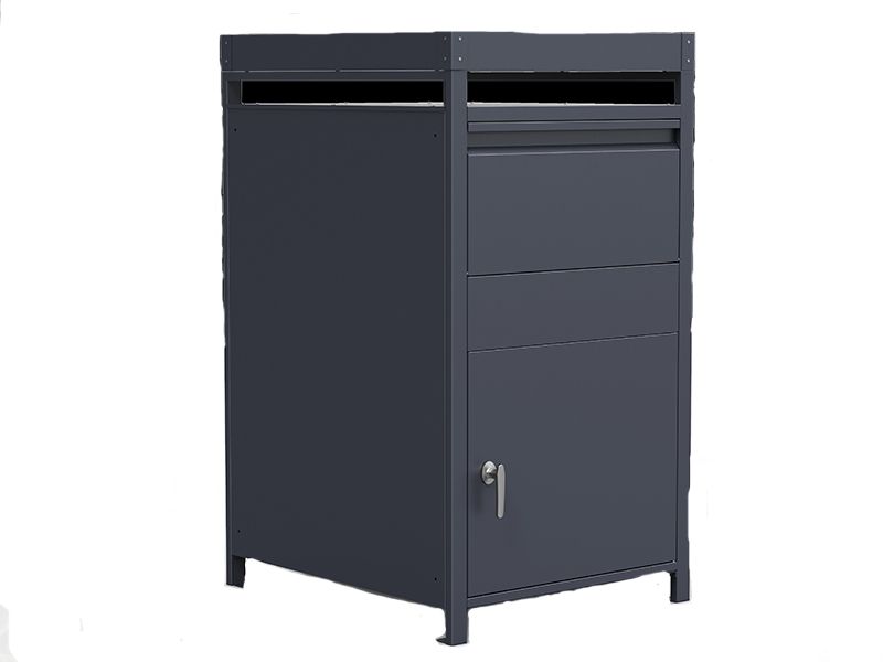Anthracite Galvanized Steel Parcel Box With Planter