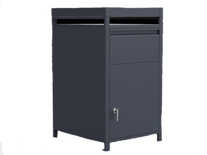 Anthracite Galvanized Steel Parcel Box With Planter