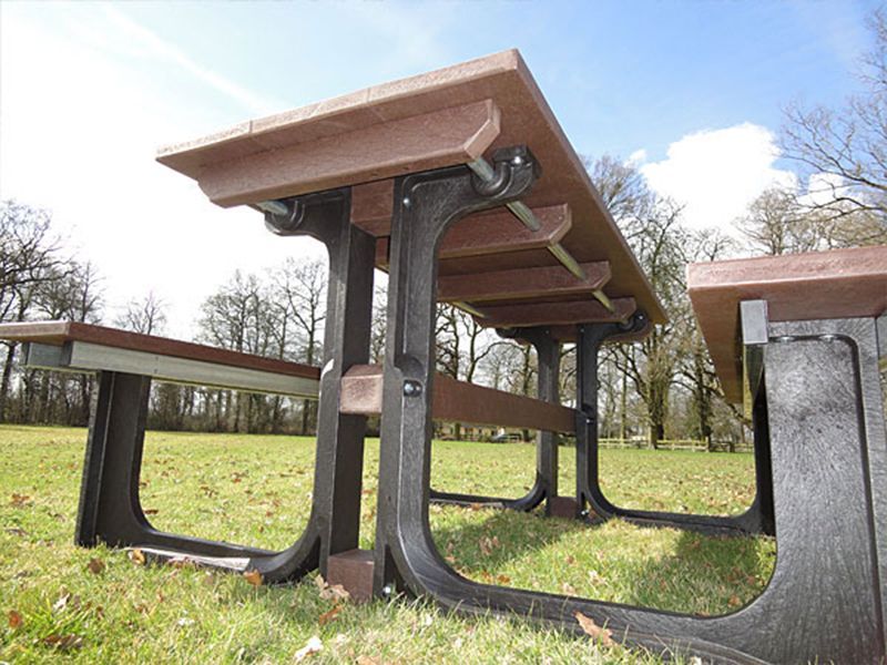 Eco Picnic Table 2.4m -Garden Furniture Centre-HighRange,Benches,Outdoor Furniture,Picnic Tables,Eco Bench Range,Recycled Eco-Benches-{collection_title}