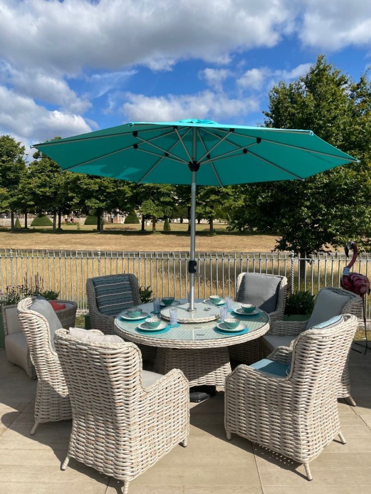 Fiji Round Dining Armchair Set-Garden Furniture Centre-HighRange,Tables,Dining Set,Rattan,Rattan Furniture,Fiji Range,Outdoor Dining-{collection_title}