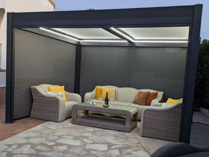 Eclipse 3 X 4m LED Motorised Pergola | Free Standing