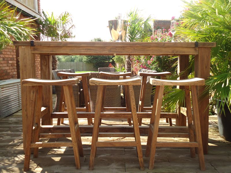 Reclaimed Teak Bar Set