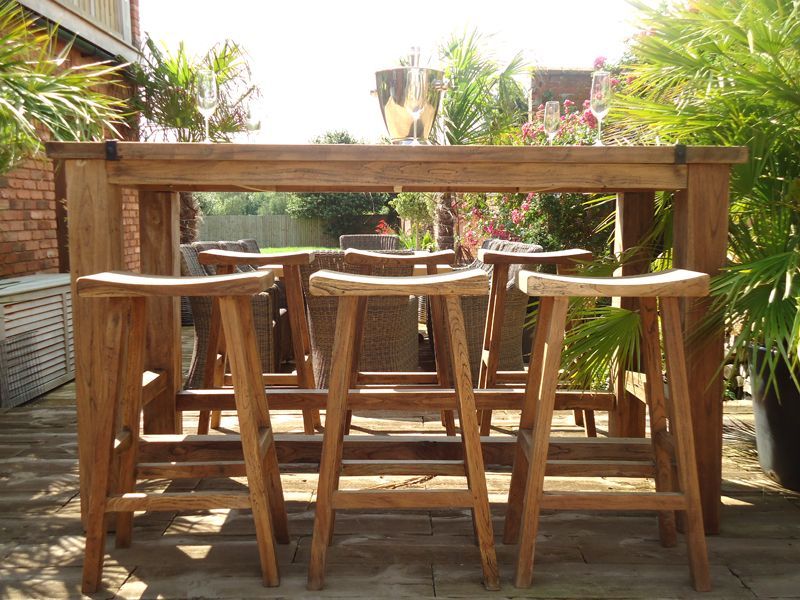 Reclaimed Teak Bar Set