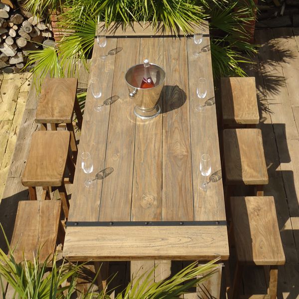 Reclaimed Teak Bar Stool