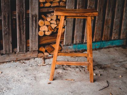Reclaimed Teak Bar Stool