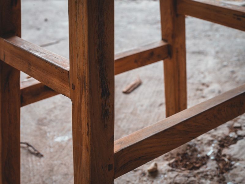 Reclaimed Teak Bar Stool