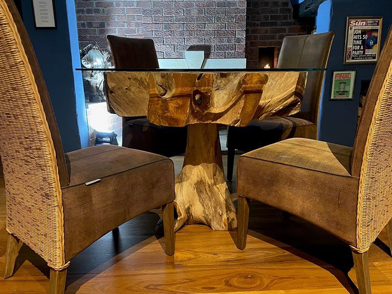 Reclaimed Teak 4 Chair Dining Set-Garden Furniture Centre-Root,HighRange,Dining Set,Dining Table,Indoor Dining,Reclaimed Furniture,Indoor Dining Conservatory-{collection_title}