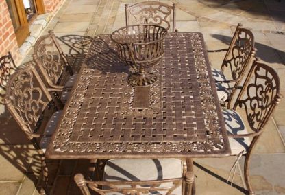 Casino 6 Seater Rectangle Table & Swivel Chairs 'set' 