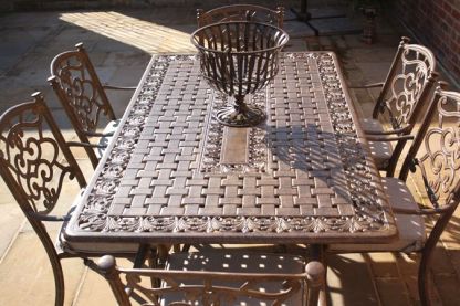 Casino 6 Seater Rectangle Table & Swivel Chairs 'set' 