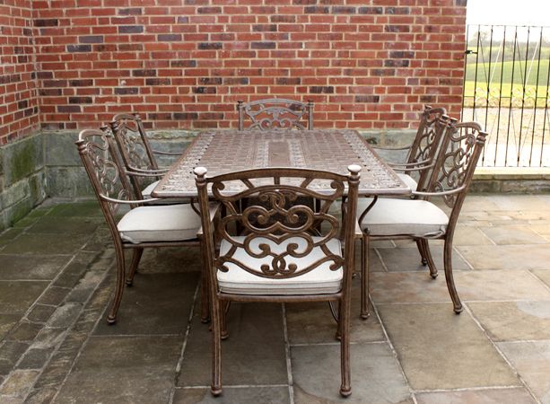Casino 6 Seater Medium Rectangle Table and Chairs Set