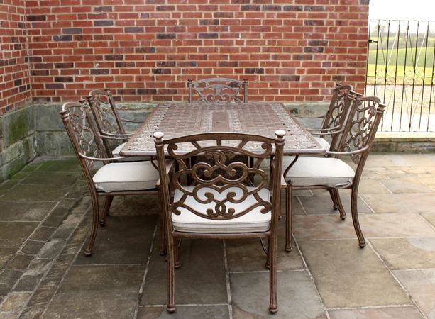 Casino 6 Seater Medium Rectangle Table and Chairs Set