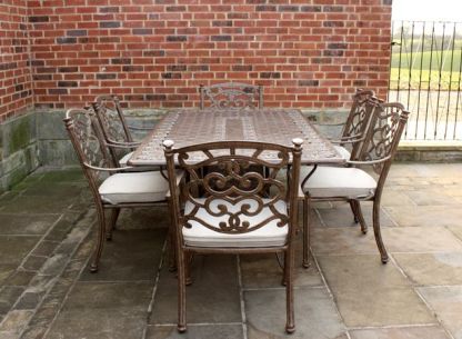 Casino 6 Seater Medium Rectangle Table and Chairs Set