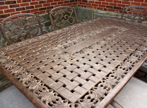 Casino 6 Seater Rectangle Table & Swivel Chairs 'set' -Garden Furniture Centre-HighRange,Tables,Dining Set,Metal,Outdoor Furniture,Metal Furniture,Casino & Leaf Range,Outdoor Dining-{collection_title}