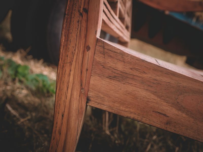 Repro Teak Bench 