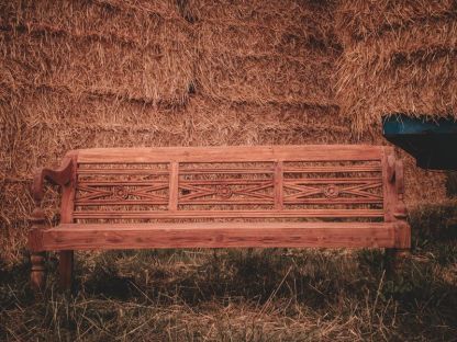 Repro Teak Bench 