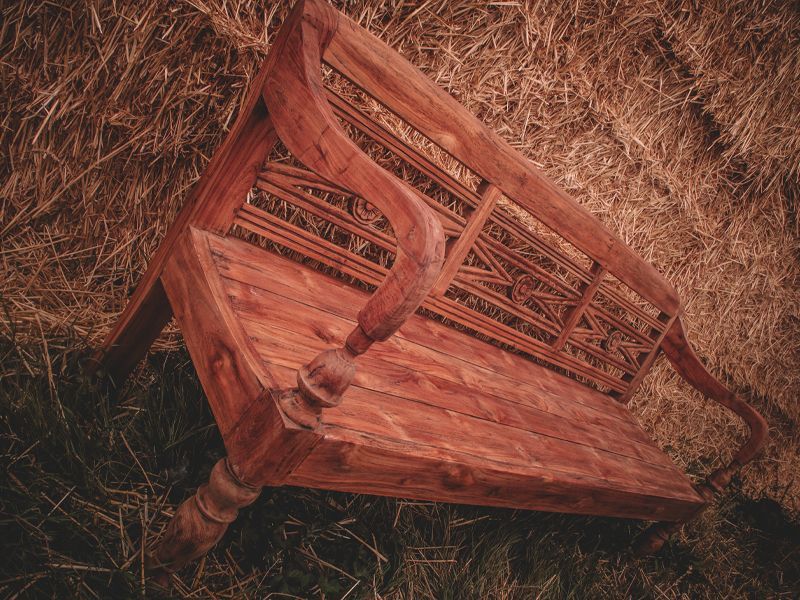Repro Teak Bench 