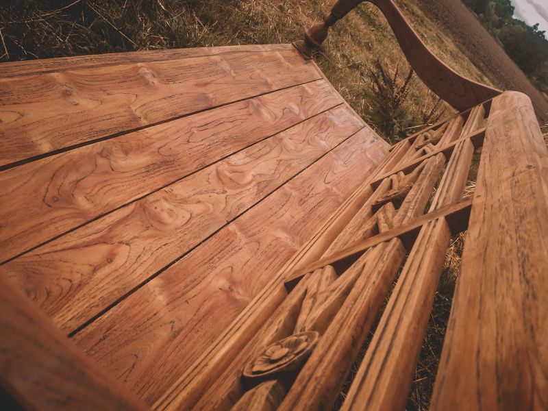 Repro Teak Bench 