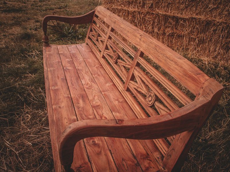 Repro Teak Bench 