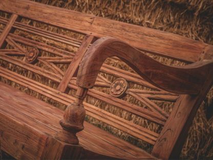 Repro Teak Bench 