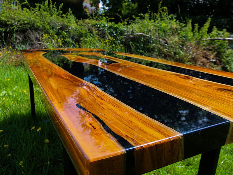 Epoxy Resin Table | Black