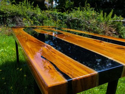 Epoxy Resin Table | Black