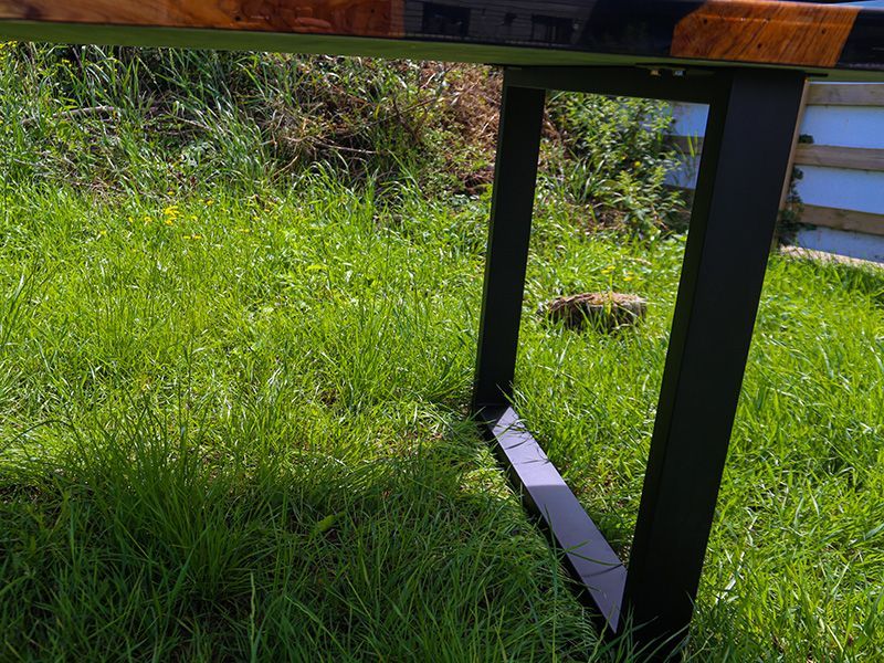 Epoxy Resin Table | Black-Garden Furniture Centre-HighRange,Dining Table,Indoor Dining,Tables,Teak Tables-{collection_title}