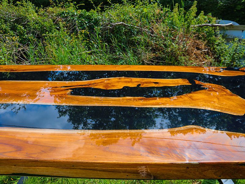 Epoxy Resin Table | Black-Garden Furniture Centre-HighRange,Dining Table,Indoor Dining,Tables,Teak Tables-{collection_title}