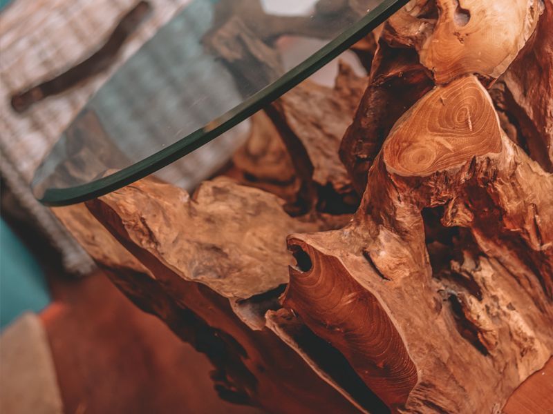 Naga Round Coffee Table-Garden Furniture Centre-Root,MidInstock,instock,MidRange,Coffee Table,Conservatory,Reclaimed Furniture,Indoor Accessories,Teak,Tables,Teak Tables-{collection_title}