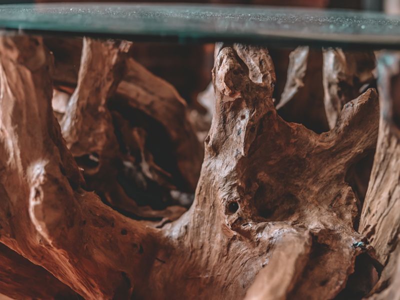 Naga Round Coffee Table-Garden Furniture Centre-Root,MidInstock,instock,MidRange,Coffee Table,Conservatory,Reclaimed Furniture,Indoor Accessories,Teak,Tables,Teak Tables-{collection_title}