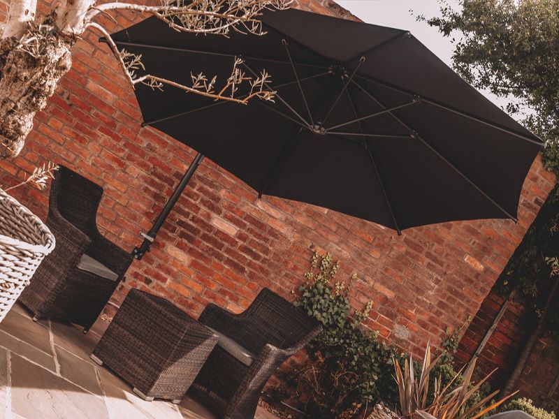 Turino Wall Parasol | Damaged Box-Garden Furniture Centre-MidInstock,instock,MidRange,Parasols,Cantilever Parasols Parasols,Wall Mounted Parasols Parasols,Wall Mounted Parasols,Sale,Ex-Display,Showroom exdis-{collection_title}