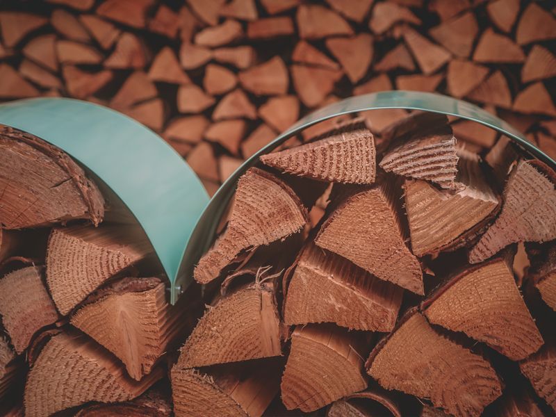 Sage Green Love Heart Wood Rack-Garden Furniture Centre-LowRange,Furniture for Valentines Day,Accessories,Outdoor Storage,Log Racks & Stores,Storage Accessories,Black Friday Month-{collection_title}