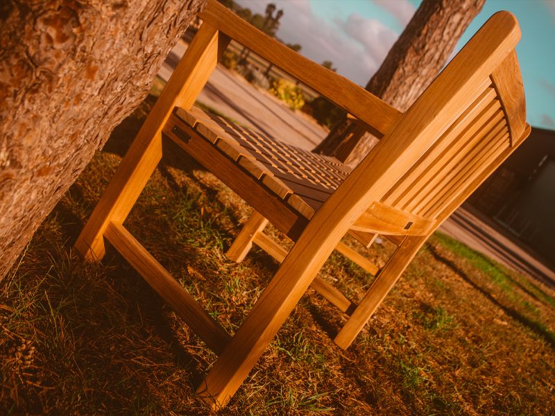 Contour Teak Bench With Arms | FSC® Certified