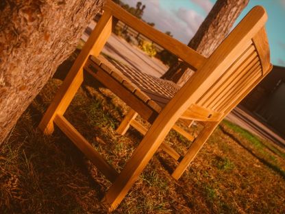 Contour Teak Bench With Arms | FSC® Certified