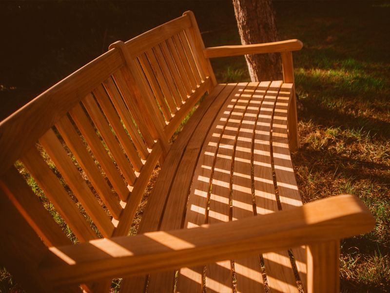 Contour Teak Bench With Arms | FSC® Certified